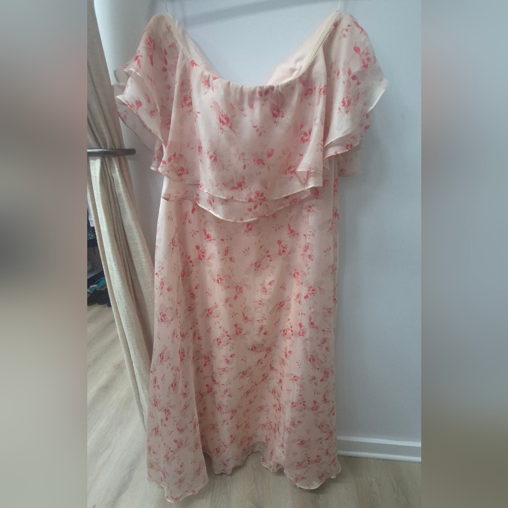 Lulus Pink Floral Dress